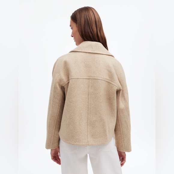 Madewell Cream Double-Breasted Peacoat - Picture 3 of 8